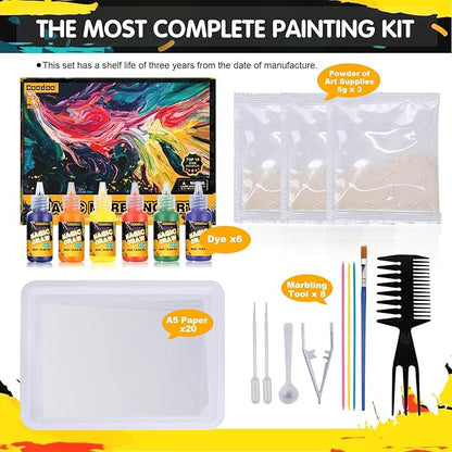 Water Marbling Paint for Kids - Arts and Crafts for Girls & Boys Crafts Kits Ideal Gifts for Kids Age 6-8 8-12