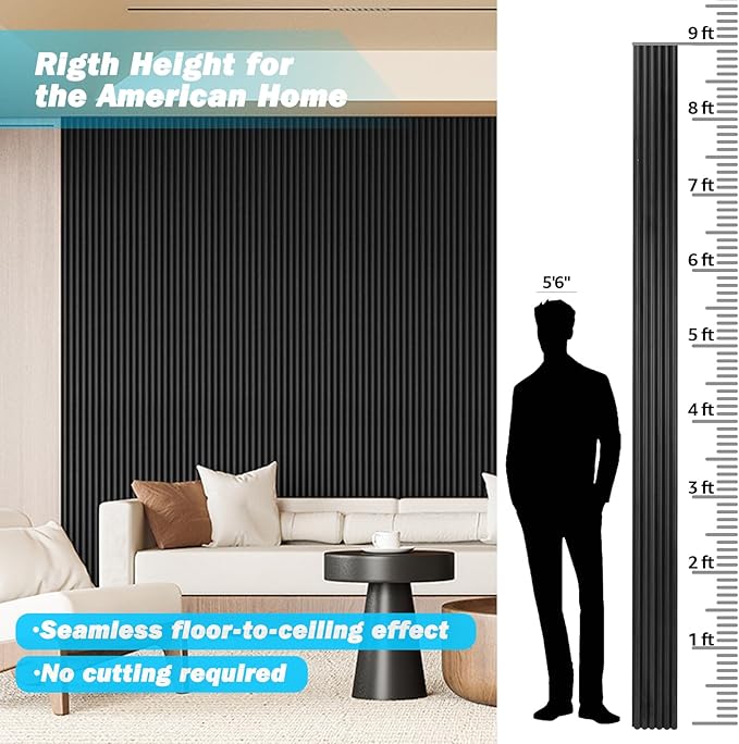 Art3d Fluted Wood Panel for Wall and Ceiling, Beaded Accent molding for Home