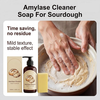 Dough Dissolve Soap for Sourdough - Dough Cleaner Sourdough Dissolver Amylase Cleaner, Kitchen Enzyme Cleaner, Enzyme Powered Formula Breaks down Stuck-On Dough