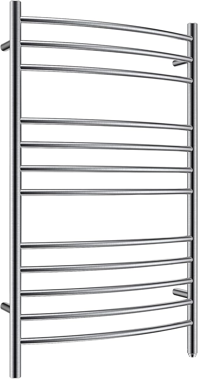 HEATGENE Towel Warmer Wall Mount Electric Plug-in/Hardwired Heated Towel Rack