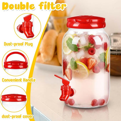 Havawish 2 Pcs 1 Gallon Plastic Beverage Dispenser