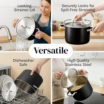 Cooler Concepts Pasta Pot with Strainer Lid