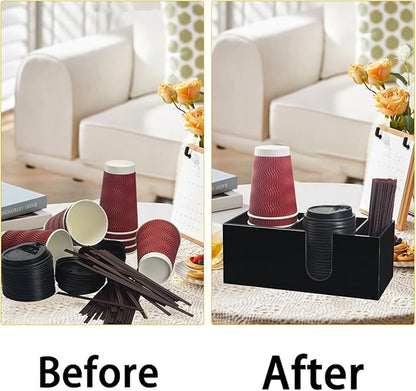 Coffee Bar Accessories and Organizer, Disposable Cup Holder