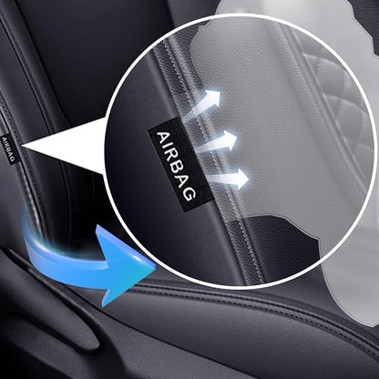 TTX LIGHTING Custom Fit Seat Covers for Toyota Corolla Cross L,LE,XLE 2022-2026 (Not for Hybrid) Faux Leather Corolla Cross Car Seat Covers Full Set Black