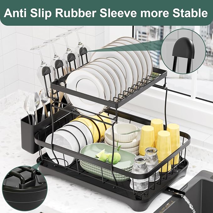 LIYI Dish Drying Rack, Large Dish Rack