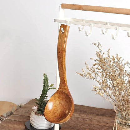 Wooden Spatula, Slotted Turner, Soup Ladle, Long Handle Utensils Set, Handmade