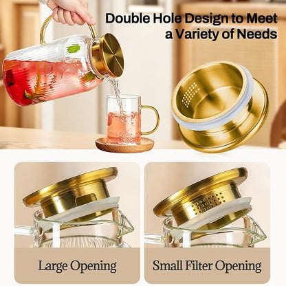 Buaic 2 PACK Glass Pitcher