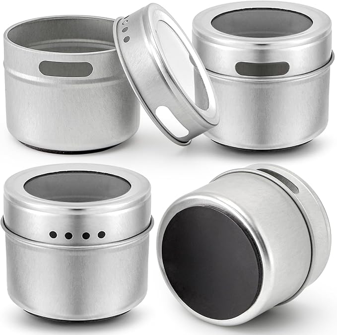 Bekith 20 Pack Magnetic Spice Jars, Magnetic Spice Containers