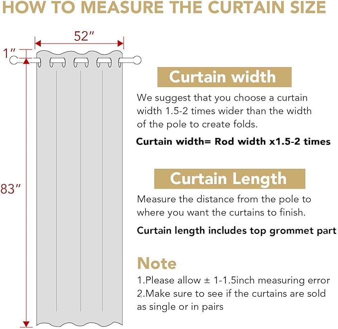 H.VERSAILTEX Premium Blackout Curtains