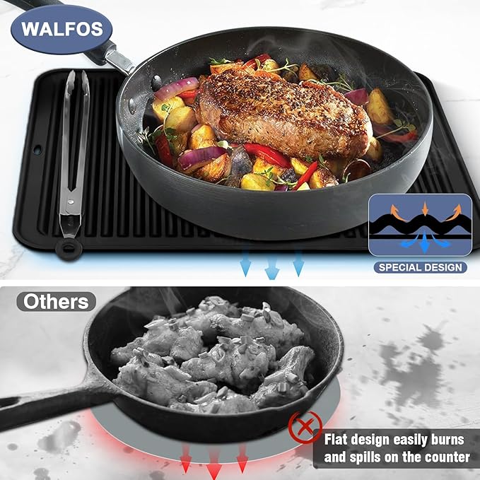 Walfos Large Silicone Trivet 16x12 Inch, Trivets