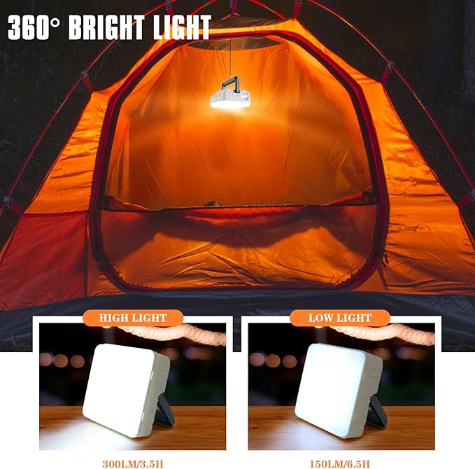 Portable Solar Power Lanterns 4 Pack, Lanterns for Power Outages, 5 Light Modes LED Camping Lights Lantern Flashlight, IPX4 Waterproof Tent Light for Hurricane Hiking Emergency Light, Gray