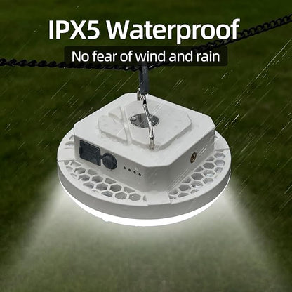 Camping Tent Light LED Rechargeable Portable Hanging Lantern with Remote,IPX5 Waterproof Outdoor Lights with Battery Power, Camp Lamp Light for Glamping Indoor Outages Car Repair