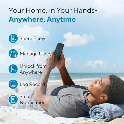 ULTRALOQ Bolt Smart Lock, Built-in Wi-Fi, Matter Over Thread, Works