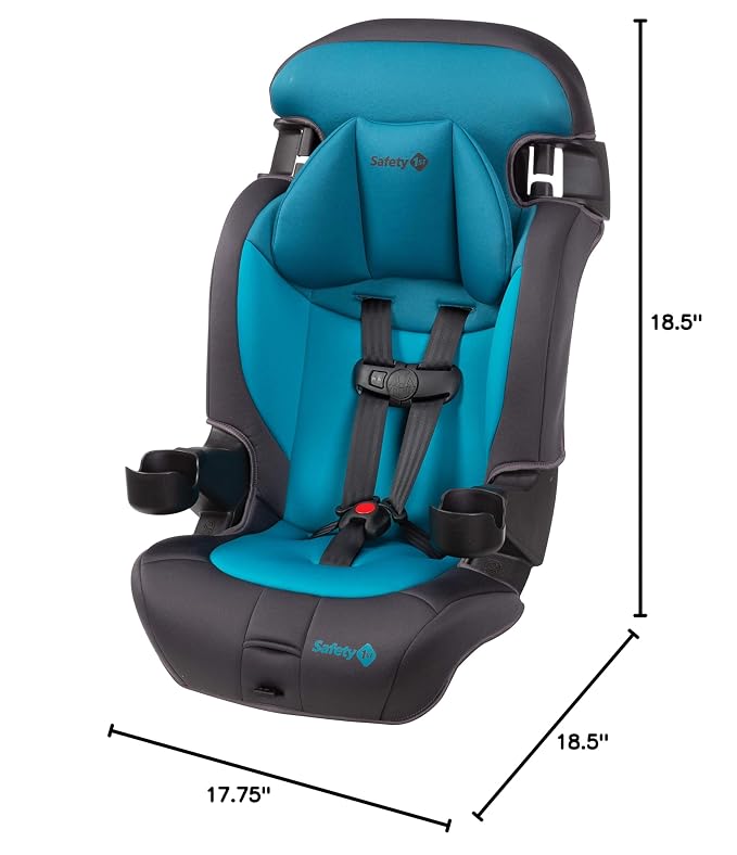 Safety 1st Grand 2-in-1 Booster Car Seat, Converts from High Back to Belt-Positioning Booster, High Back Seat for Kids 40-65, and Belt-Positioning 40-100 Pounds, Capri Teal