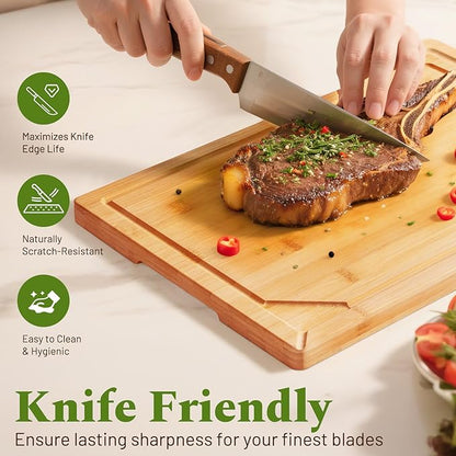 Kikcoin Over Sink Bamboo Cutting Boards