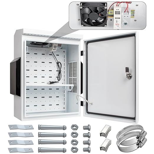 Outdoor Electrical Box with Thermostat and Fan, Cold-Rolled Steel Plate