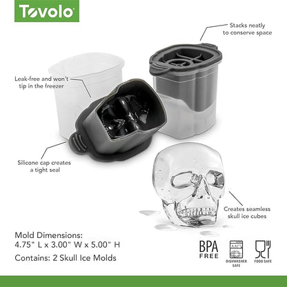 Tovolo Skull Ice Cube Mold Pack of 2 Craft Ice Molds