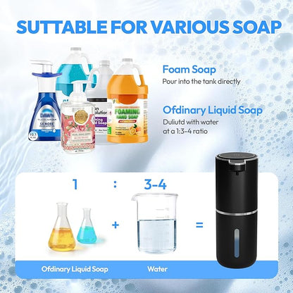 Automatic Foaming Soap Dispenser, Touchless Foam Soap Dispenser, 12.8oz