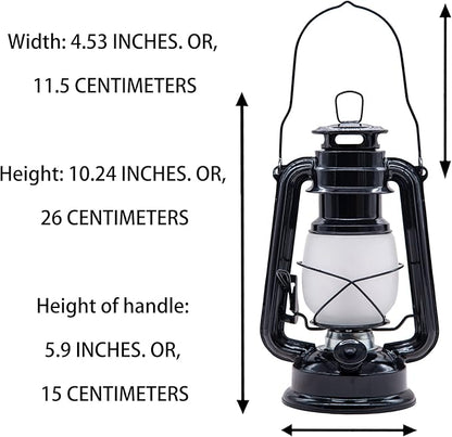 YAKii LED Vintage Flame Lantern Metal Outdoor Hanging Lantern with Dancing Flame Battery Operated Halloween Outdoor Indoor Decoration(Black Pack of 2)