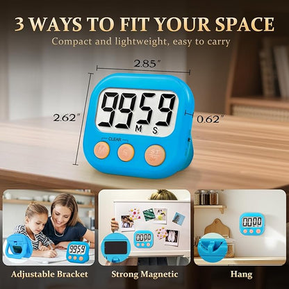 6 Pack Digital Kitchen Timer Small Classroom Timers