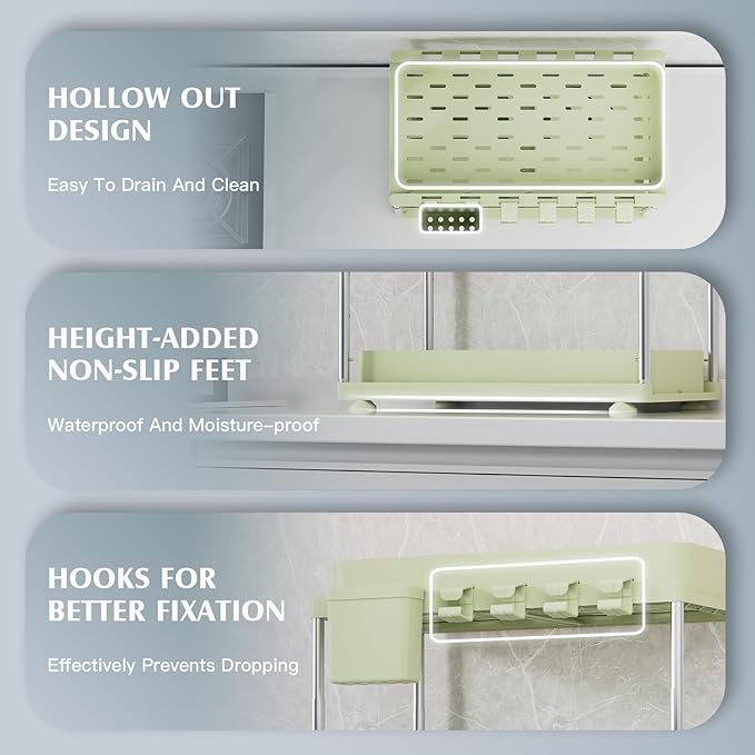 VERIFOST Under Sink Organizer, 2 Pack Under Kitchen Bathroom Cabinet Organizer