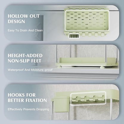 VERIFOST Under Sink Organizer, 2 Pack Under Kitchen Bathroom Cabinet Organizer