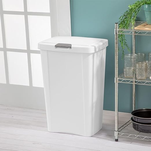 Sterilite 13 Gallon TouchTop Wastebasket Trash Can Garbage Recycle Bin