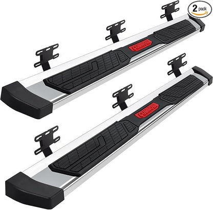 COMNOVA Running Boards Compatible with 2019-2026 Ram 1500 Crew Cab (excl. Classic/2500/3500), 6 Inch Ram 1500 Rock Sliders Nerf Bars Step Bars Made with High Light Stainless Steel.