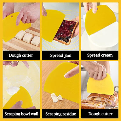 YGDZ Dough Scraper Chopper 2 Pcs, Stainless Steel Dough Cutter