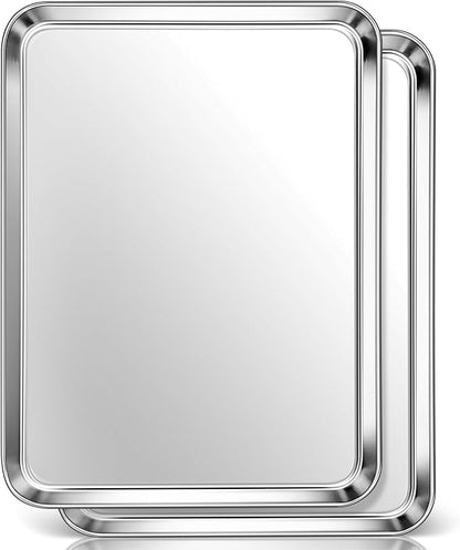 Homikit 2 Pack Baking Sheet, 18” x 13” Stainless Steel Large Cookie Pan Set