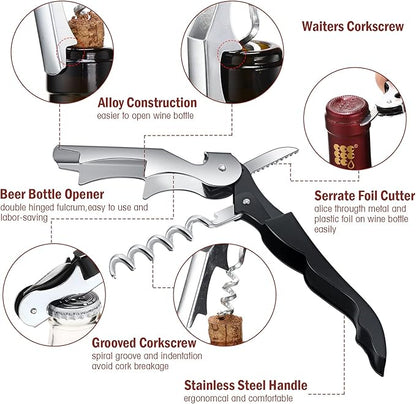 Honoson Wine Keys Opener Travel Wine bottle Opener Waiter Beer Bartender