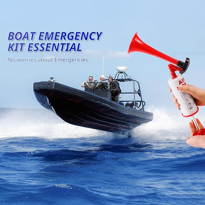 FARBIN Air horns Marine and Sports Pump Air Horn, Loud Sound Handheld Signal Boat Horn, Personal Safety Horn Alarm for Boating, Sports Events, Parties, Camping, Aggressive Animals (Handheld horn 4pcs)