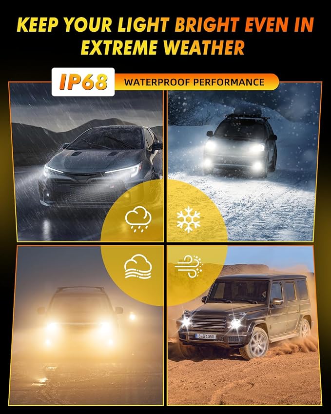 Termitor H7 Light Bulbs, 40000LM 900% Super Bright, 6500K Cool White, Real 1:1 Halogen Mini Size H7 H7LL Fog Light bulb, Plug and Play, Pack of 2