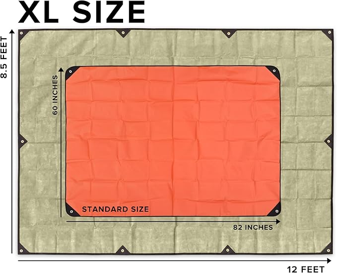 Arcturus XL Survival Tarp - Insulated Reflective Thermal Camping Tarp - 8.5' x 12' (Desert Tan)