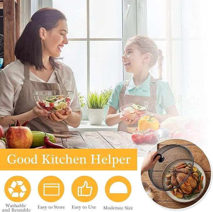 Hicarer 16 Pcs Metal Mesh Screen Food Cover
