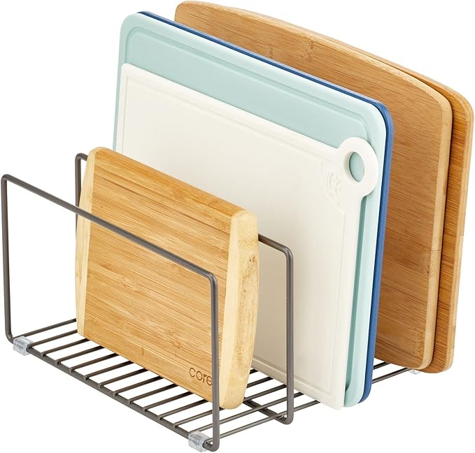 mDesign Metal Pan Organizer for Kitchen Cabinet, Pantry Shelf