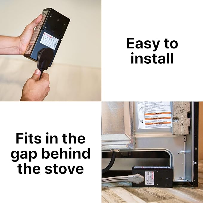 Electric Auto Stove Shut-Off Safety Device (3 or 4 Prong), Oven Monitoring Solution for Senior Citizen and Elderly Parents, As Seen On Shark Tank (3-Prong)
