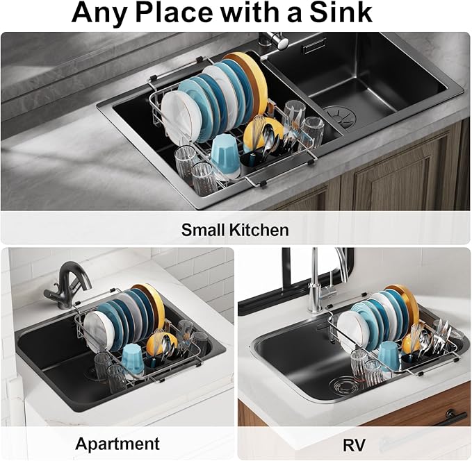 GSlife Small in Sink Dish Drying Rack