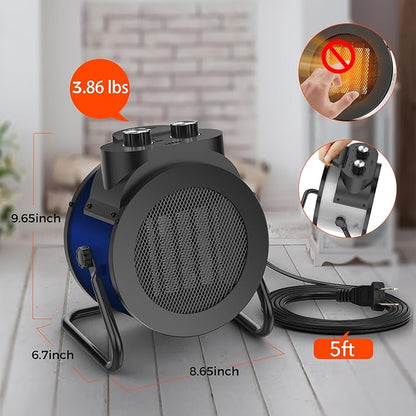Space Heaters for Indoor Use, 1500W PTC Electric Heater