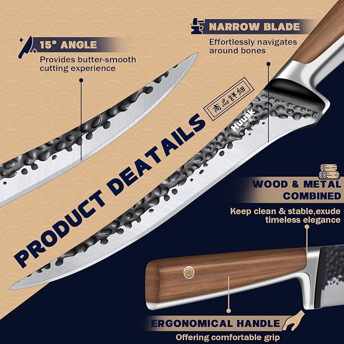 Huusk Boning Knife 6 Inch Fillet Knife
