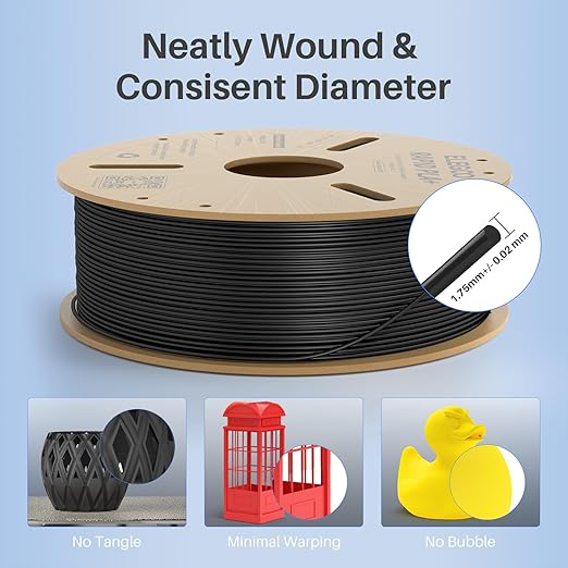ELEGOO Rapid PLA Plus Filament 1.75mm Bundle 4KG, PLA+ 3D Printer Filament
