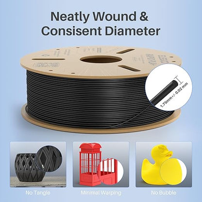 ELEGOO Rapid PLA Plus Filament 1.75mm Bundle 4KG, PLA+ 3D Printer Filament