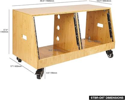 Sound Town DIY 2 x 8U Slanted Studio Rack
