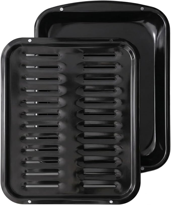Broiler Pan for Oven Nonstick 16.75” x 13” Porcelain Nonstick Coated