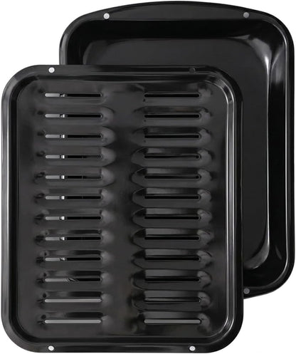 Broiler Pan for Oven Nonstick 16.75” x 13” Porcelain Nonstick Coated