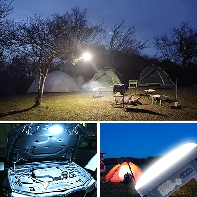 LED Camping Lantern Rechargeable TeiNewBy 1500LM 10000mAh up to 12-120 Hours Running, 4 Light Modes, IP54 Waterproof,Magnetic Base for Hurricane Emergency, Outdoor, Hiking, Home and Car(2pcs)