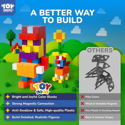 80PCS Magnetic Blocks, Magnetic Building Blocks