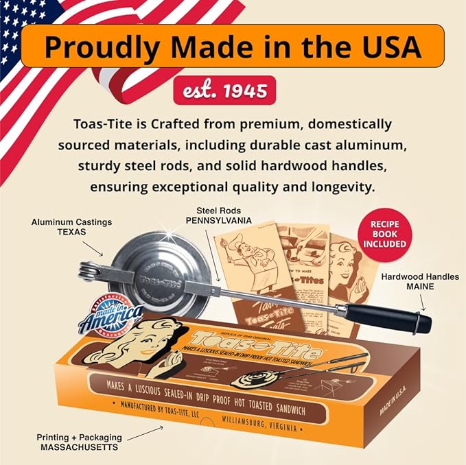 Handheld Sandwich Maker, Classic Sandwich Grill & Panini Press, Cast Aluminum