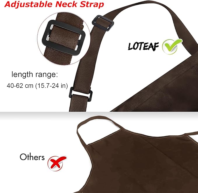 4 Packs Chef Apron, Waterproof Apron, Adjustable Aprons