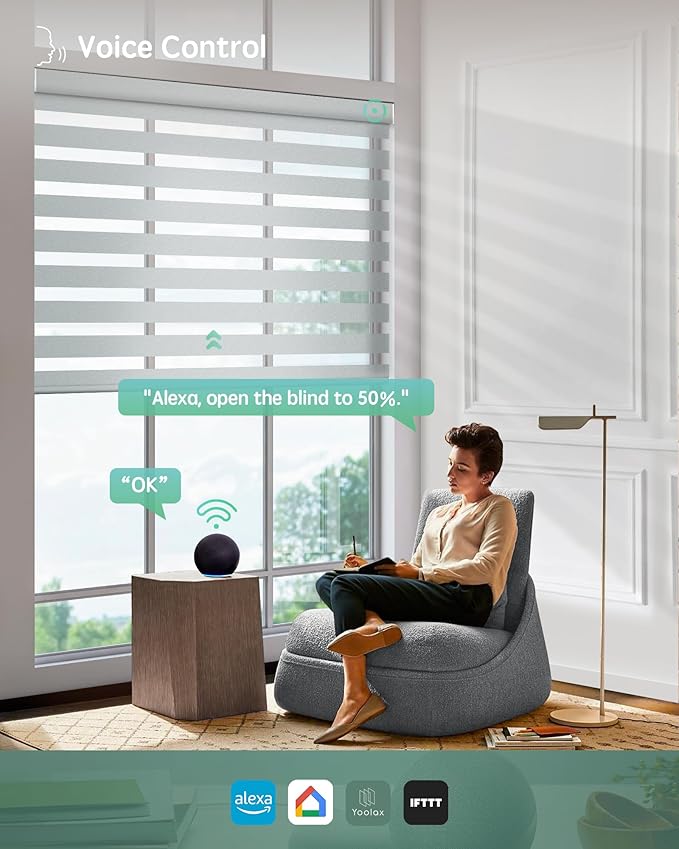 Yoolax Motorized Zebra Blinds Compatible